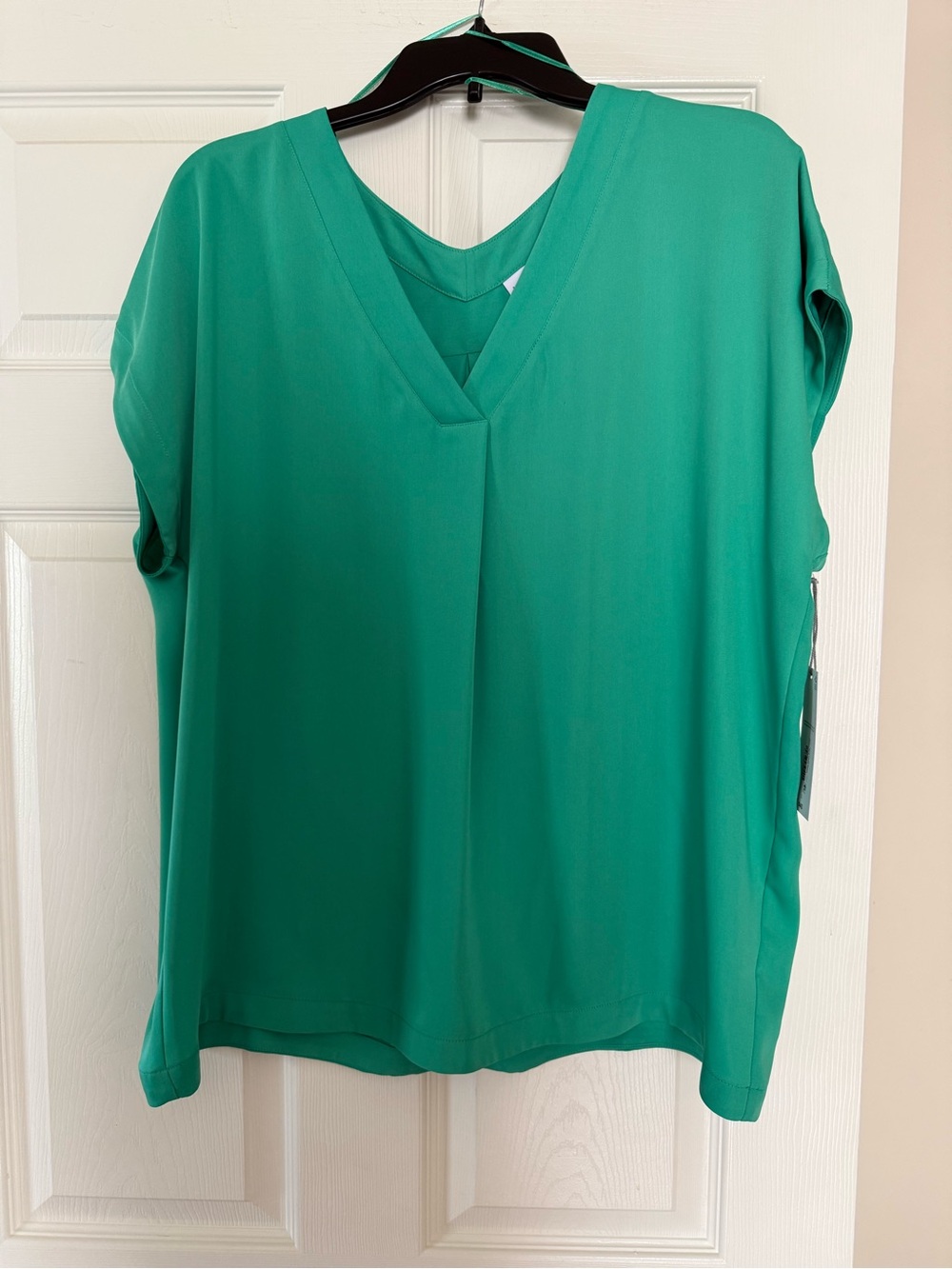 Sleeveless V-Neck Blouse - Green
